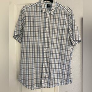 Boss plaid shirt button down M